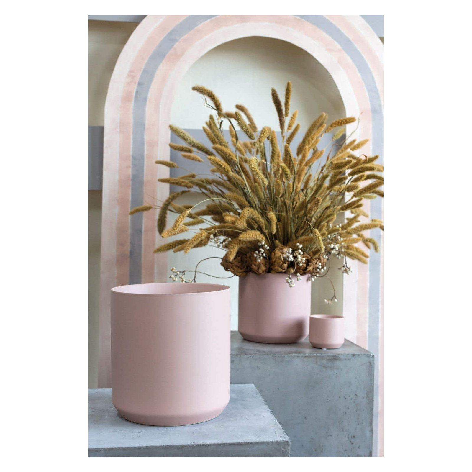 Parsons Handmade Ceramic Pot Planter, Pink, 2" H x 2.5" W x 2.5" D