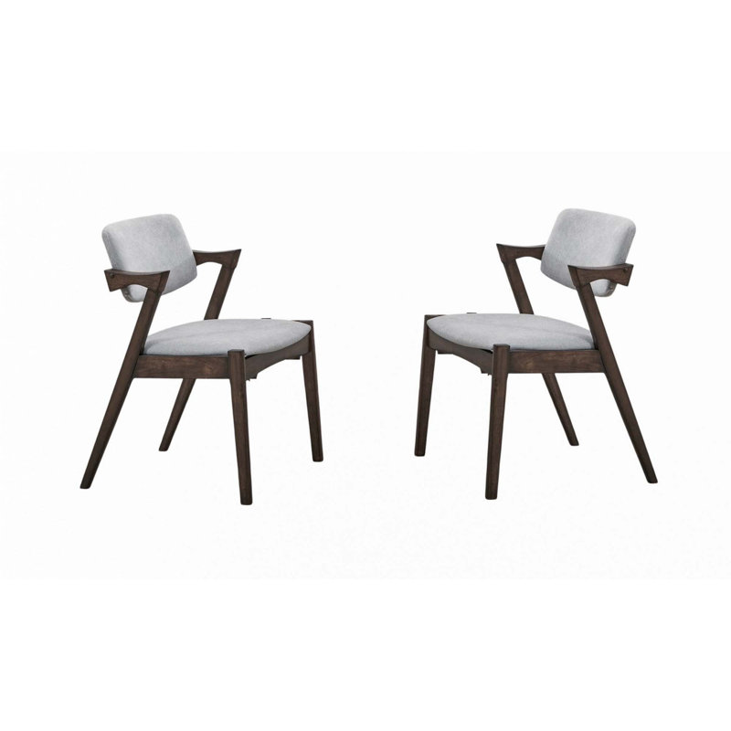 Mid-Century Modern Dining Chairs 2Pcs Set Solid Wood