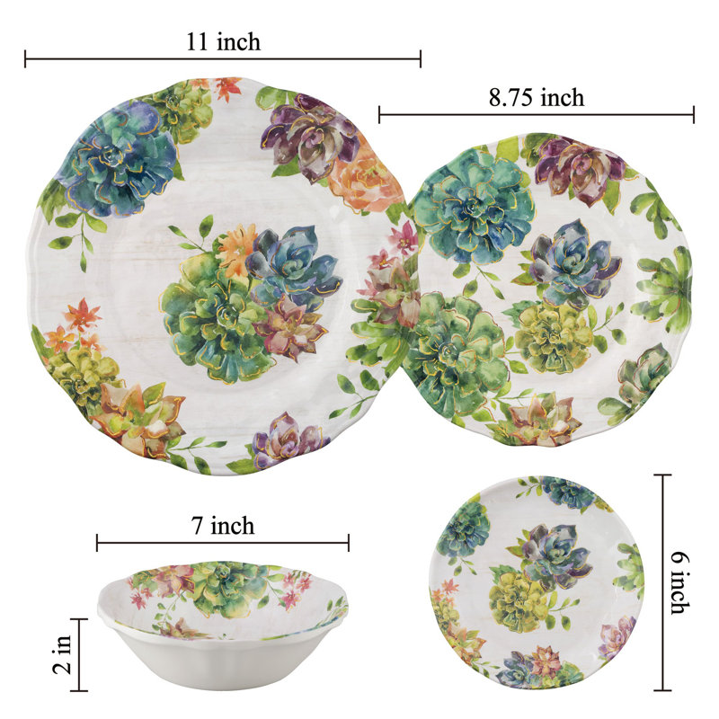 Melamine Dinnerware Set 16 Piece - Service for 4