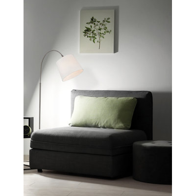 147cm Brushed Steel Arched Floor Lamp