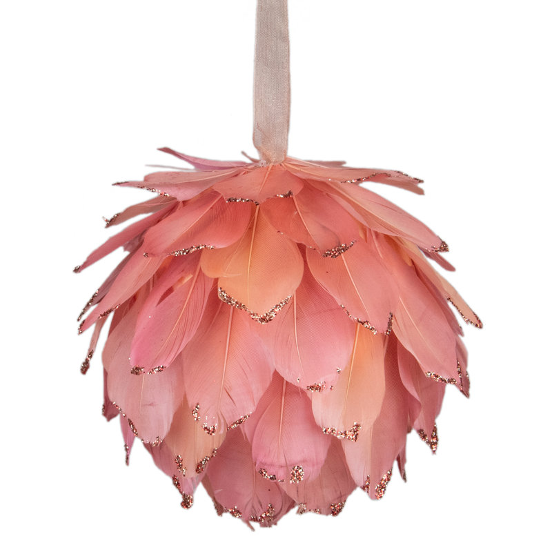 Ornement de Noël 4,5 po, Rose