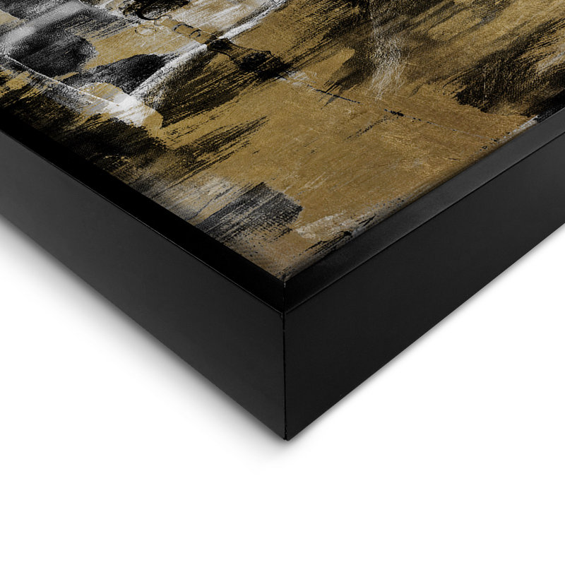 Equine Noir Gold Framed Giclée Canvas by Oliver Gal