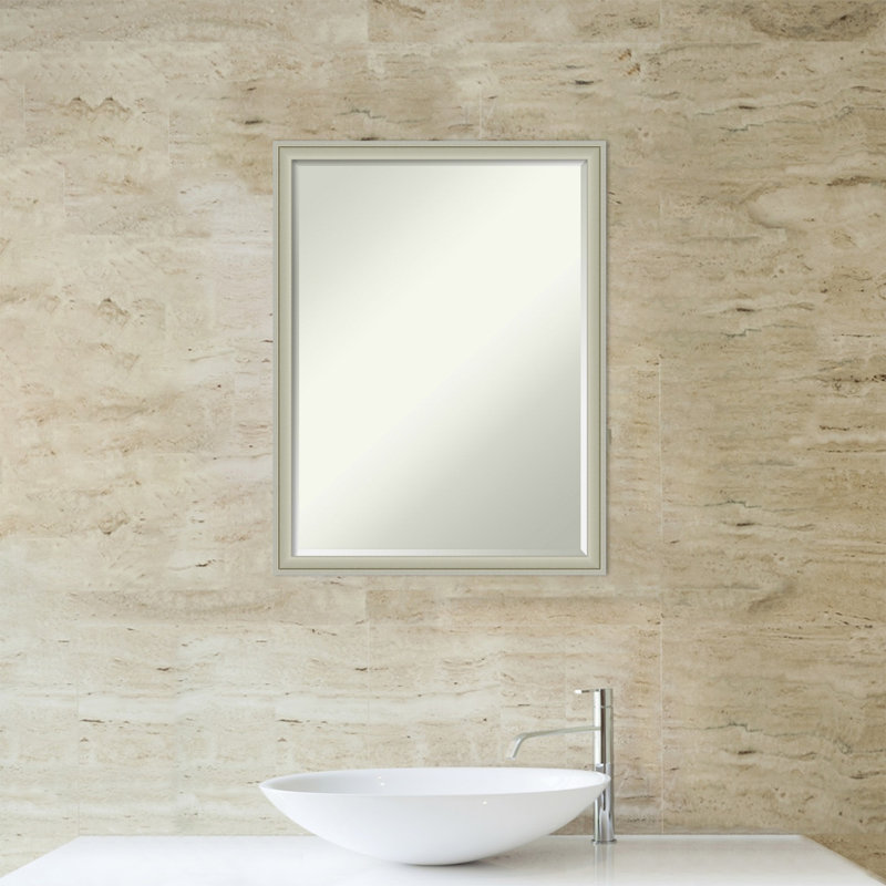 Miroir mural Merrile, 25,75 po x 19,75 po, Argent