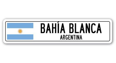 Plaque de rue en aluminium Brinton Bahoa Blanca, Argentine