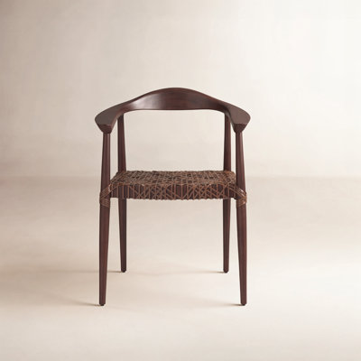 Kazbah 18.9'' H Leather Upholstered Armchair