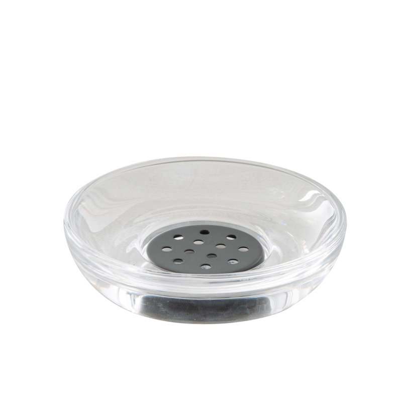 Julieanna Soap / Lotion Dispenser, Clear/Black