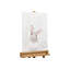 Hand -painted acrylic painting of a gentle snow hare