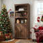 Bibliothèque standard H 70 "x l 31,5" avec portes en bois-1897078240-2126390812