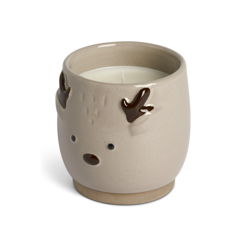 Small Ceramic Reindeer Candle - 8Oz