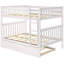 Lit superposé simple au-dessus de simple en bois massif avec lit gigogne Aileana-31282761-90958806