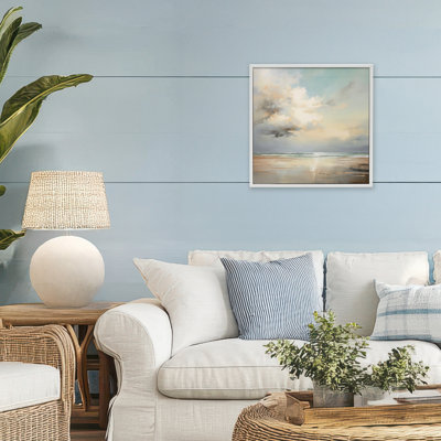 Tranquil Blue Shores Framed Giclee, design by Raymond Powers
