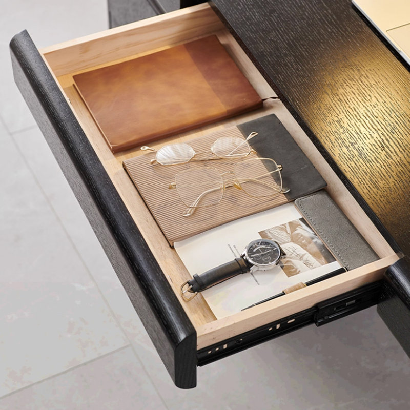 Bureau rectangulaire en bois manufacturé noir, H 29,53 po x l 70,87 po x P 25,59 po
