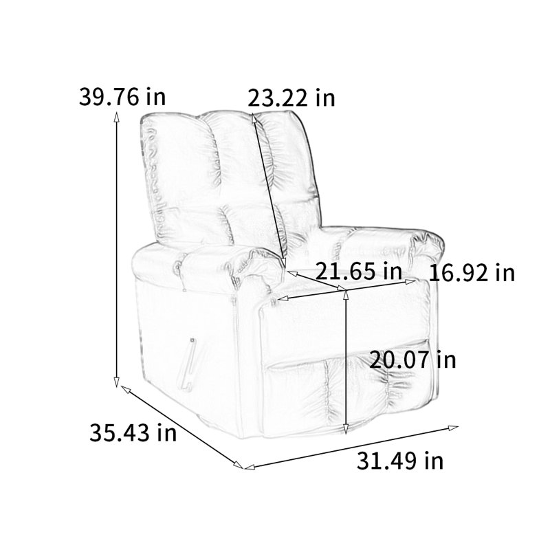 Rotatable comfortable reclining chair, Gray