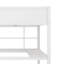 Lit mezzanine double avec bureau en L multi-rangement, lumière DEL et station de charge USB, banc de rangement avec tiroirs-114406378