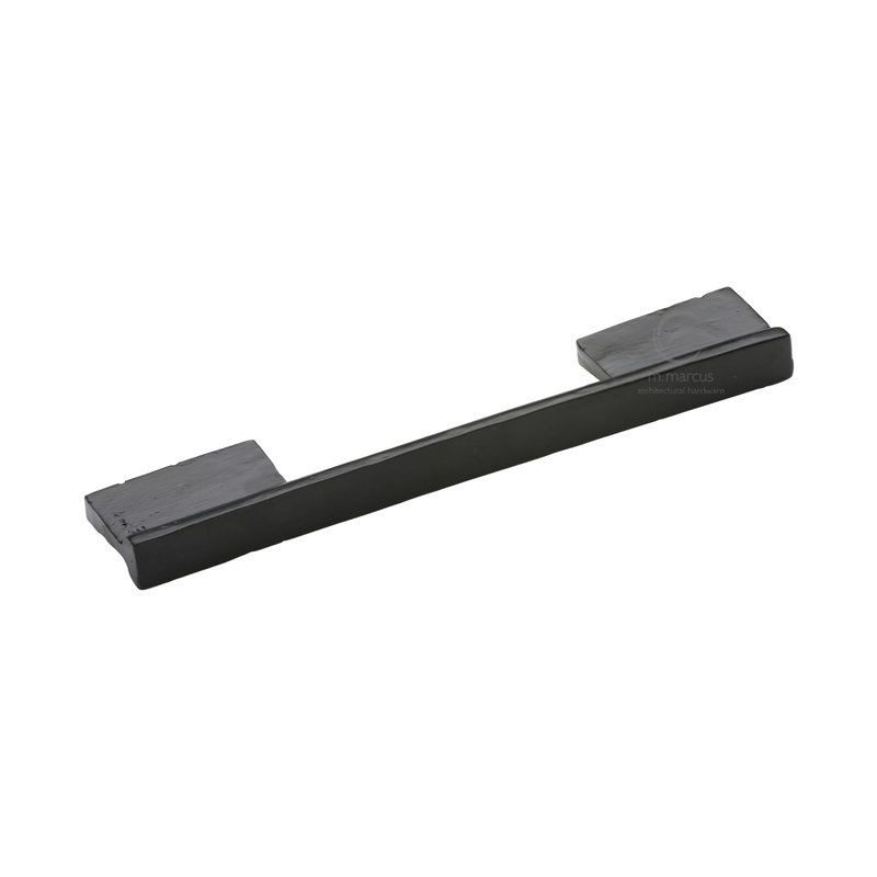 Heritage Brass Matt Black Rustic Iron Cabinet Pull Anvil Design, 17.9cm L x 1.4cm W x 3.2cm D