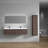 Dafi 70.8" W x 19.6" D x 17.7" H Wall-Mounted Double Bathroom Vanity-1419950577
