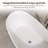 60" Freestanding Soaking Bathtub Acrylic Freestanding Tubs(White Inside, Black Outside)