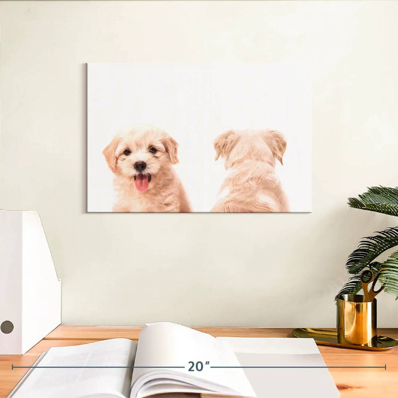 Brampt Puppy Front And Back Portrait, 8" H x 12" W