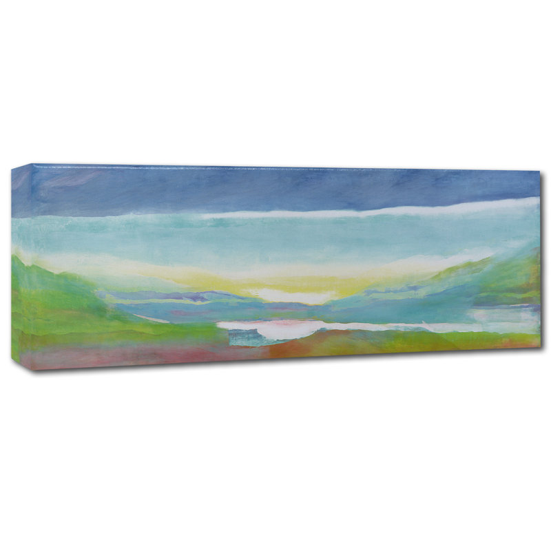 « juste au-dessus de la mer », reproduction sur toile tendue, H 10 po x l 32 po x P 2 po