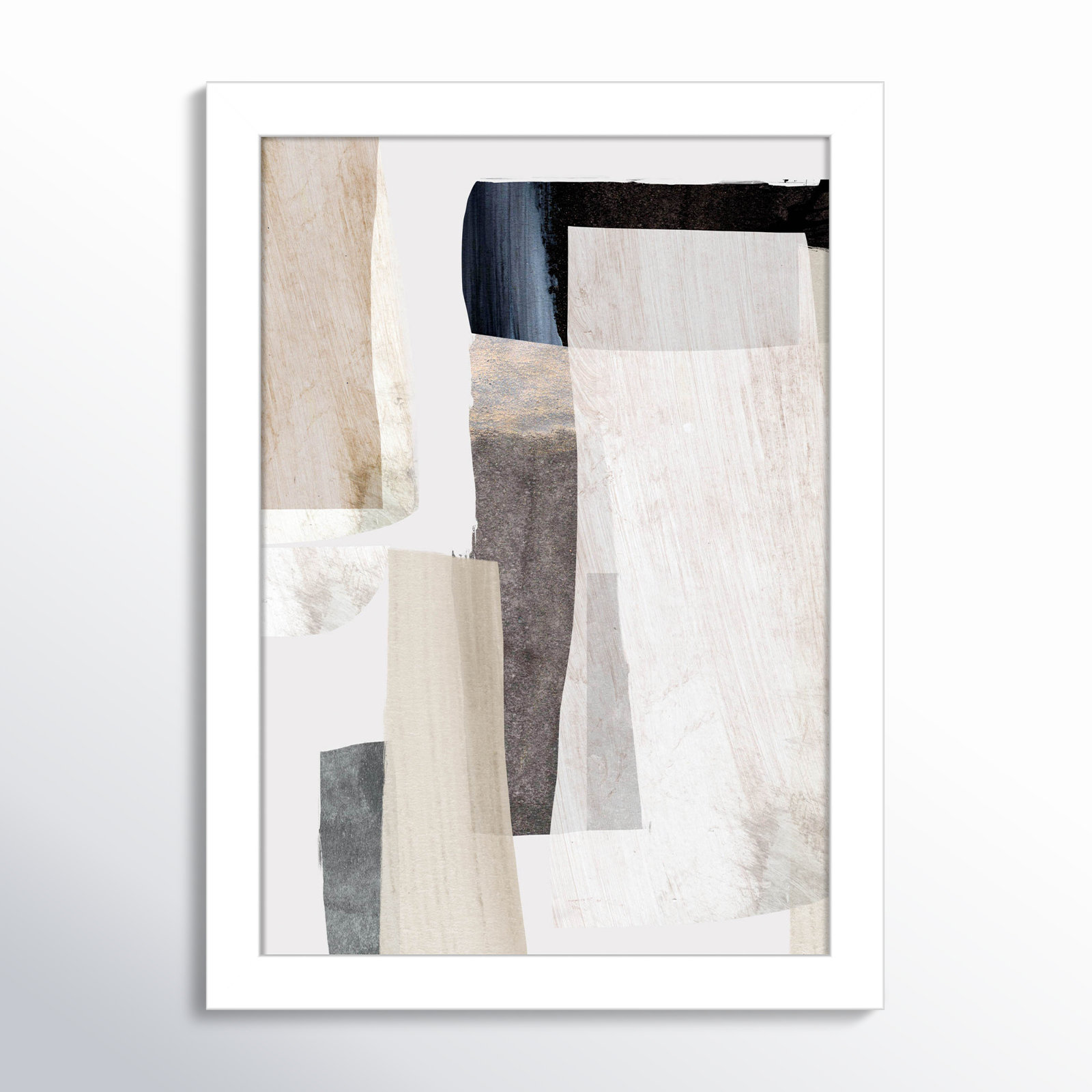 Clay No 2 by Dan Hobday Wood Framed Wall Art Print, White, 13" H x 10" W