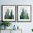 Aruba Cacti I - Matted and Framed Under Acrylic Glass, Set of 2, Large Living Room Wall Art