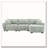 Boucle Fabric 110" Modular Sectional Sofa-574590448