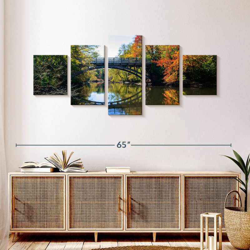 Bridge Over River, 24" H x 55" W