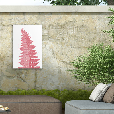 Feuille de fougère rose bolologienne sur toile