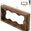 Table élégante en bois naturel aux ondulations ludiques, deux tables pour un rangement optimal, brun rustique, profondeur 163 cm, largeur 30 cm, hauteur 88,5 cm. Dynamisme visuel moderne et industriel pour une entrée.