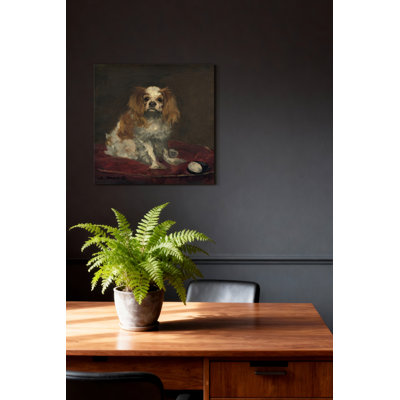 "A King Charles Spaniel", reproduction sur toile tendue