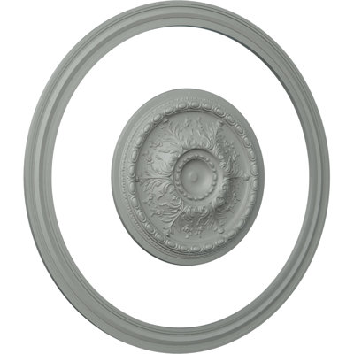 Anneau de plafond 55 po x 3/8 po x 47 3/8 po avec ensemble de lumière médaillon Stockport