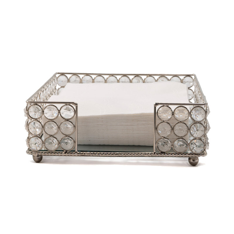 Porte-serviette de table Servilleta, H 3 po x l 8 po x P 8 po, Argent