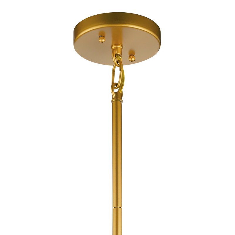 Luminaire suspendu cylindrique à 1 lumière Birkleigh, Or classique