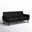 Canapé / futon convertible en simili cuir 78,5 po Gaige-528179225