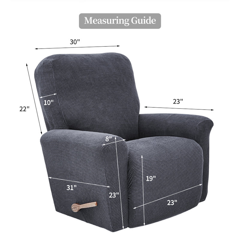 Housse pour fauteuil inclinable en polyester, Gris
