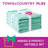 TOWN & COUNTRY PLAY 4-Piece Striped Reversible Terry Brights Washcloth Set, 13x13-Inch, 100% BCI Cotton-114072879
