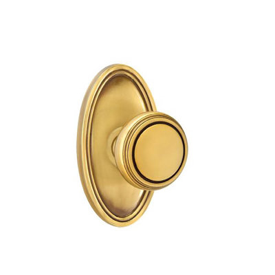Ensemble de boutons de passage Emtek avec bouton ovale Roestte et Norwich