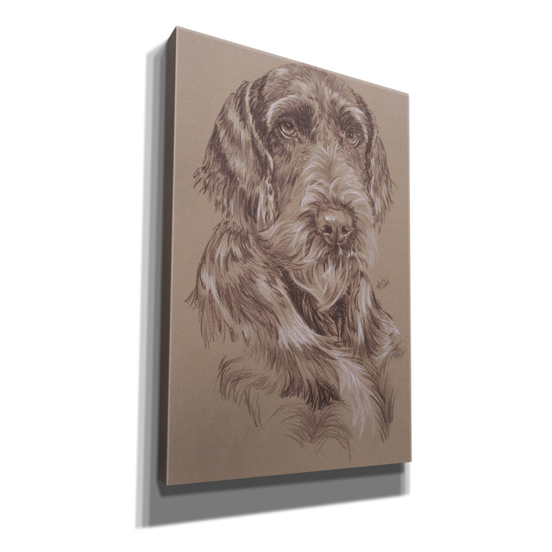 «Kemyra German Wirehaired Pointer» par Barbara Keith, H 60 po x l 40 po x P 1,5 po