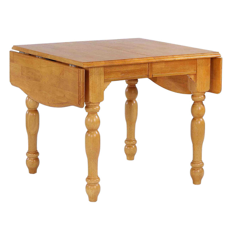 Azizi Extendable Solid Wood Dining Table, Rich Honey Light Oak