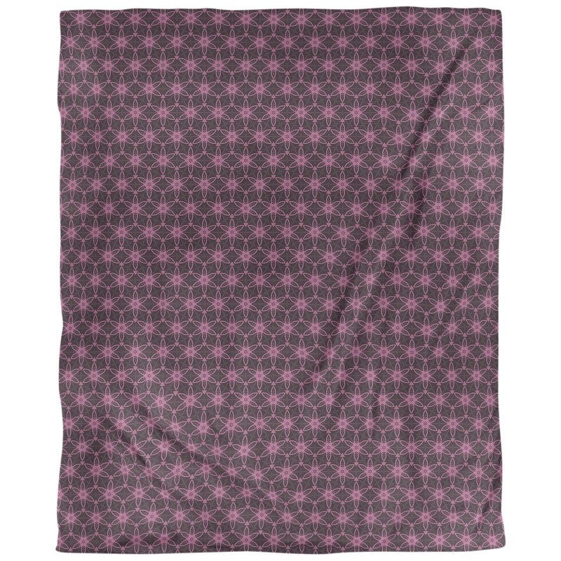 Tissu à cercles ornés, Rose, L 60 po x l 36 po, Polyester filé