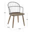 Fauteuil Spindle brun foncé