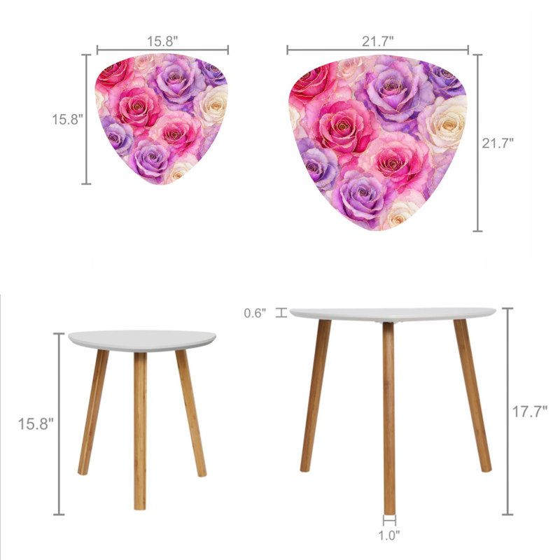 Ensemble de 2 tables basses gigognes Triangle