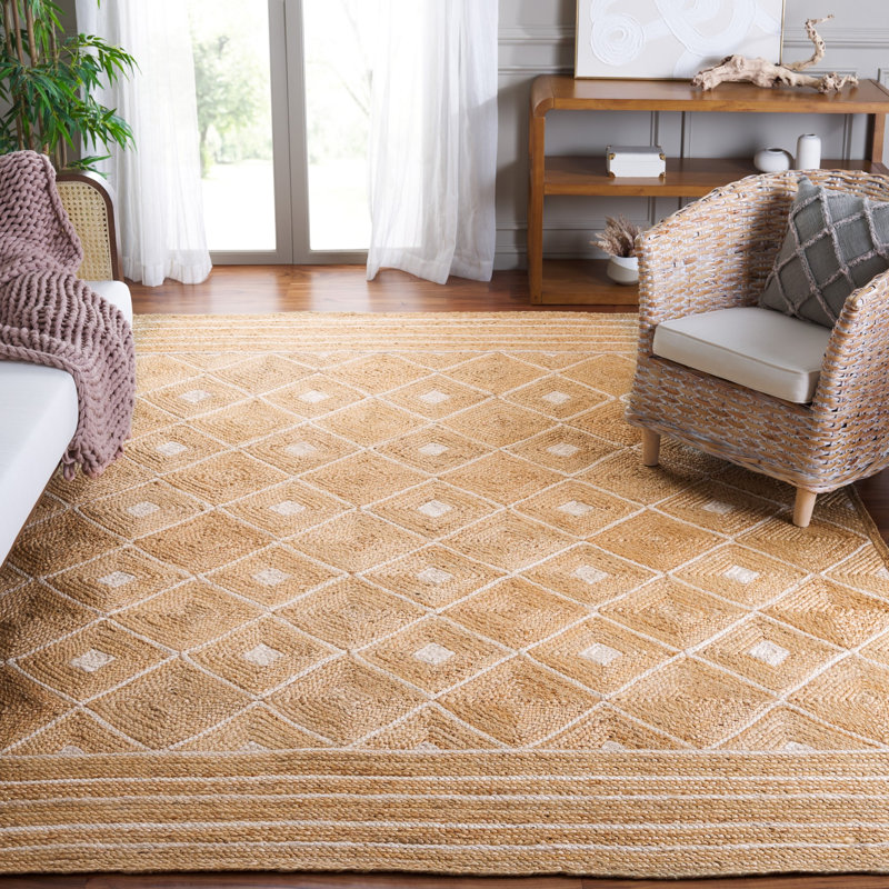 Kaline Natural Fiber Flatweave Jute Rug, Rectangle 8' x 10'