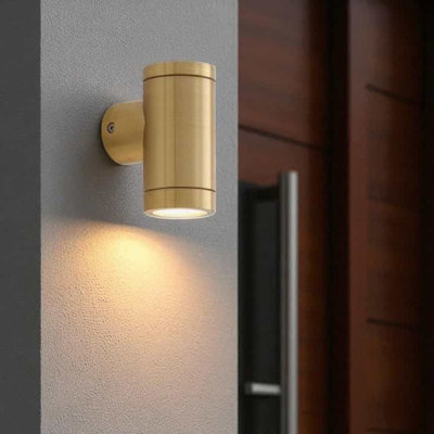 UltraBeam 3 Watt Brass Outdoor LED Wall Down Light - Compact Design - 300 Lumen - IP65 Rated