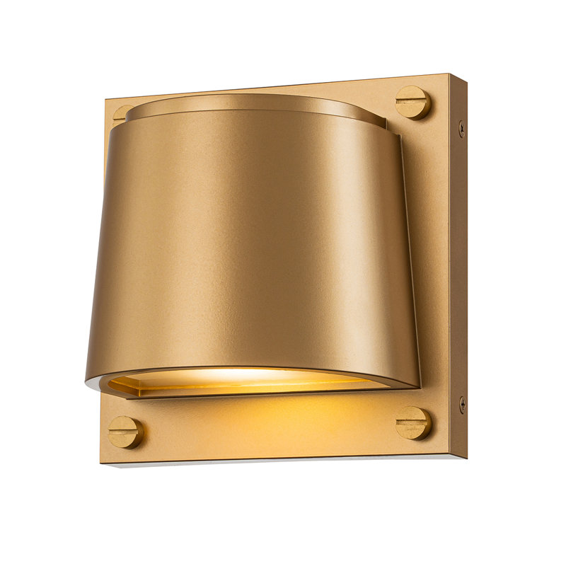 Annys 16.5cm H Outdoor Armed Sconce, Painted Heritage Brass