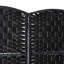 Paravent en osier de 6 pi de hauteur et 4 panneaux noirs Wicker Weave | Idée de cadeau-119456651-131369659