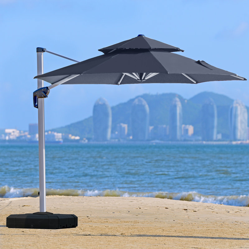Zander 304cm Cantilever Parasol, Grey