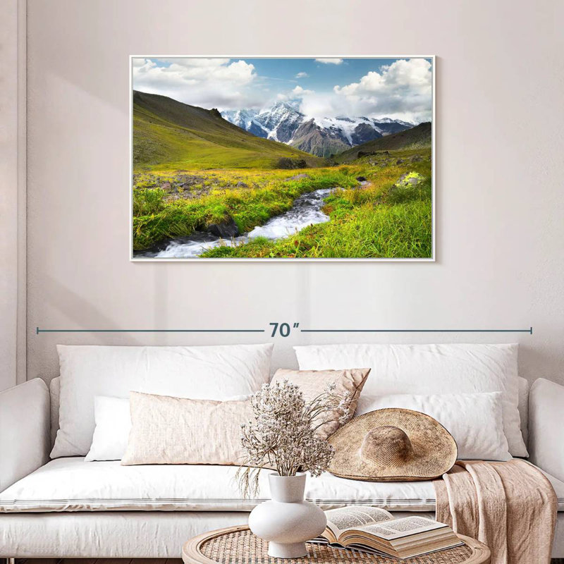 Mountain Valley, Cadre flottant blanc, 43 po x 29 po