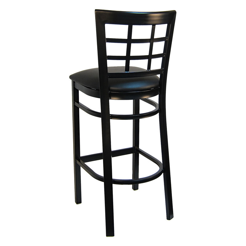 Upholstered Counter Stool with Metal Frame