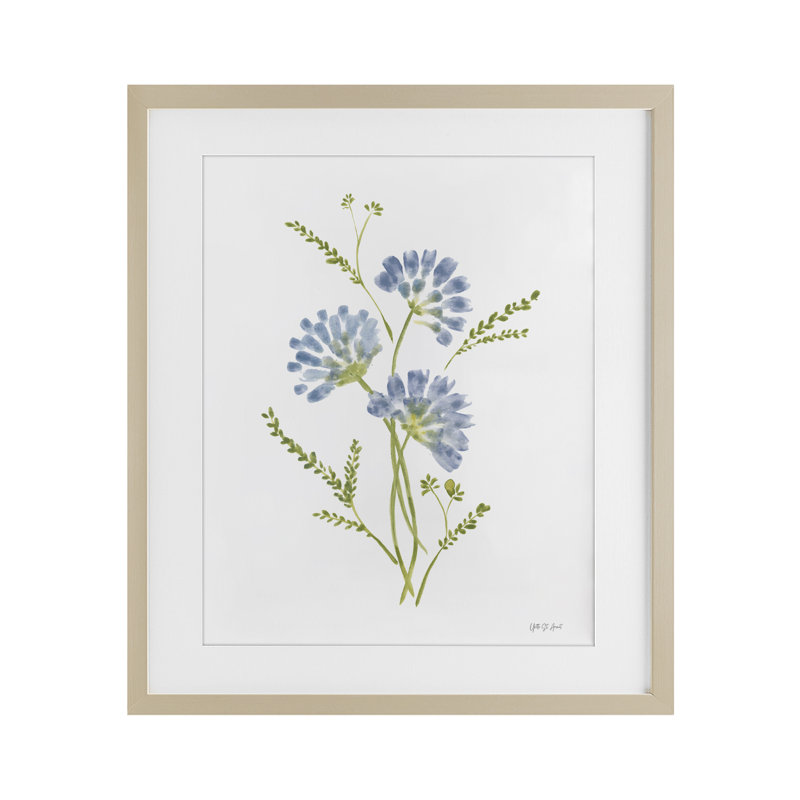 «Cornflower Herb Bundle», reproduction encadrée sous verre, design par Yvette St. Amant, H 16 po x l 13 po